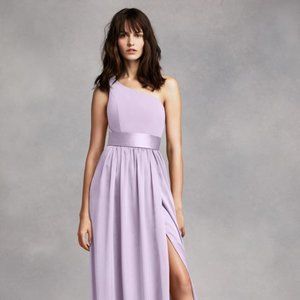 Iris One Shoulder Dress with Satin Sash